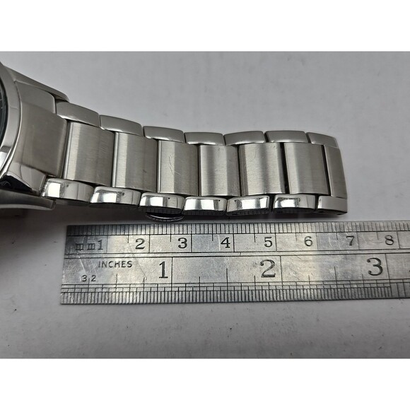 Emporio Armani Sportivo Renato 43mm Date Quartz Watch Silver Tone New Battery - Picture 11 of 13